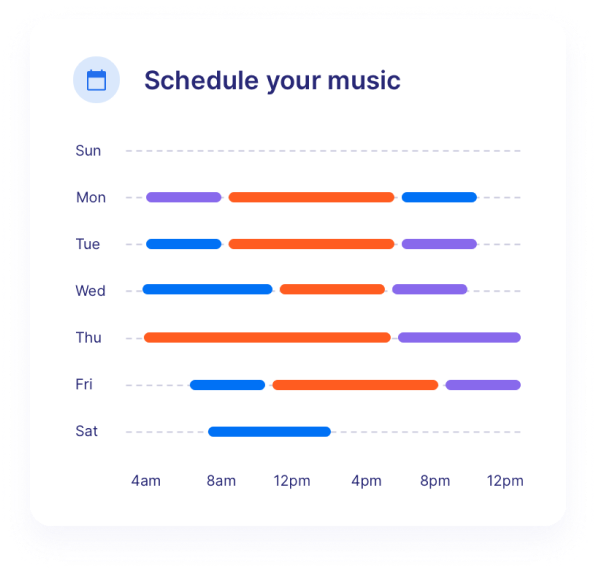 Schedule music and audio messages